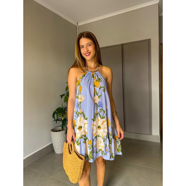 VESTIDO FLORAL BIA AZUL
