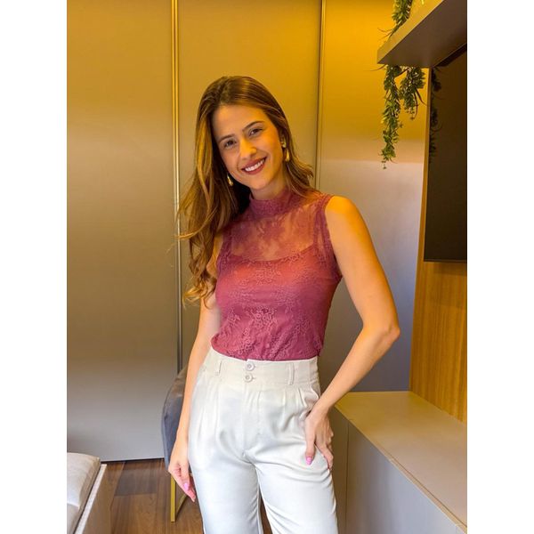 BLUSA RENDA CARLA VINHO