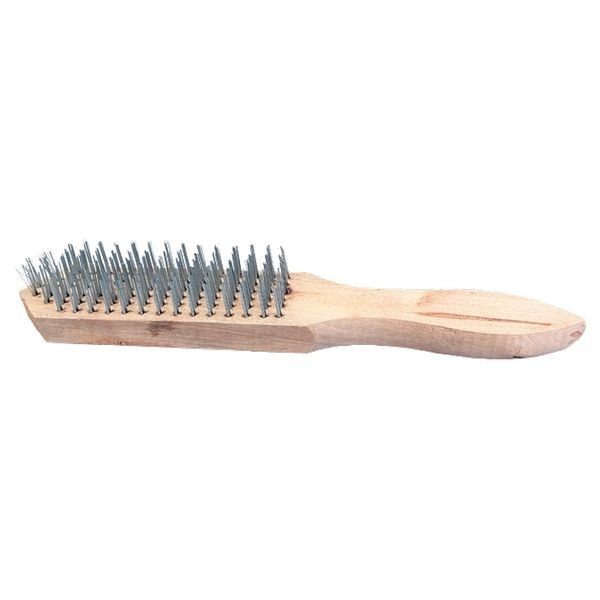 Escova Manual de Aço Carbono 3 Fileiras com Cabo 