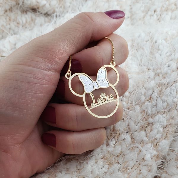 Colar Minnie com 1 Nome