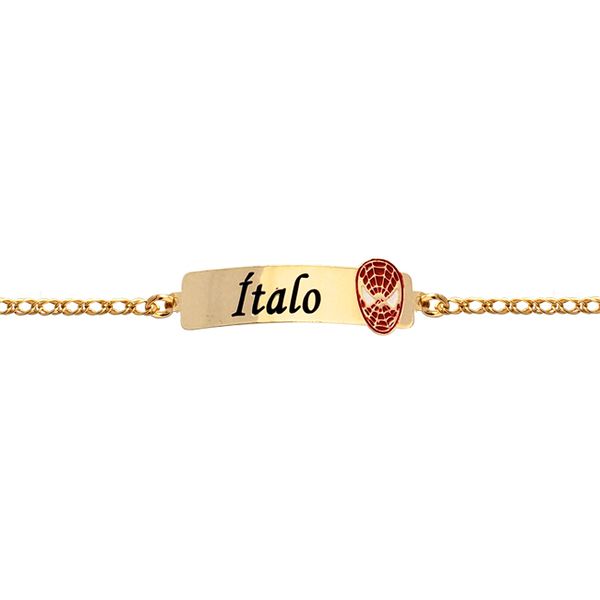 Pulseira para Bebê / Infantil com 1 Nome e Super-Herói