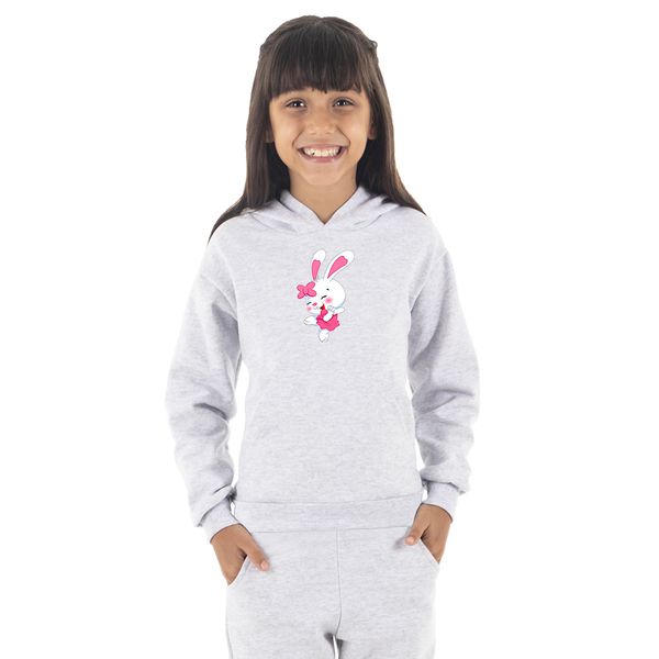 Moletom Canguru Infantil Menina Coelhinh... - Benellys Loja Oficial