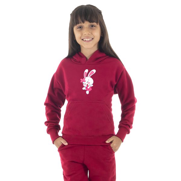 Moletom Canguru Infantil Menina Coelhinh... - Benellys Loja Oficial