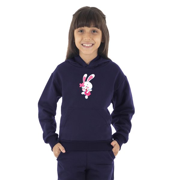 Moletom Canguru Infantil Menina Coelhinh... - Benellys Loja Oficial