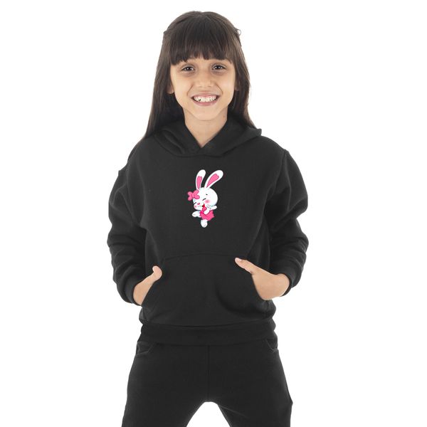 Moletom Canguru Infantil Menina Coelhinh... - Benellys Loja Oficial