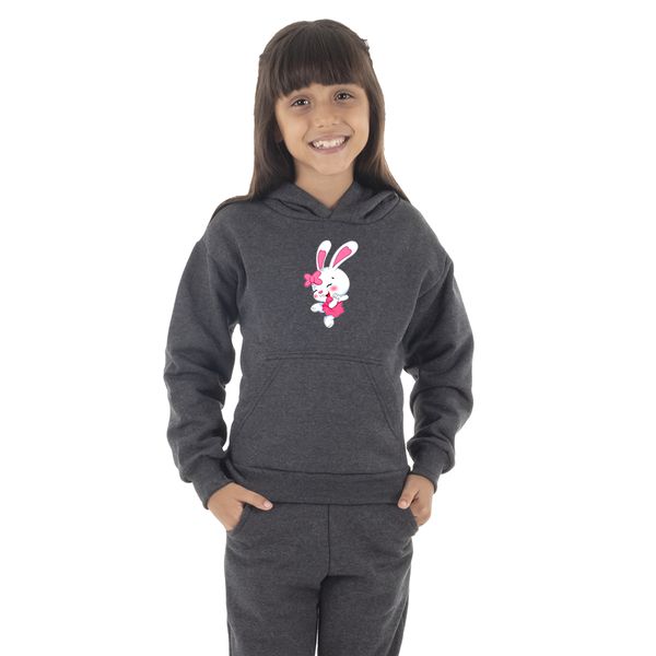 Moletom Canguru Infantil Menina Coelhinh... - Benellys Loja Oficial