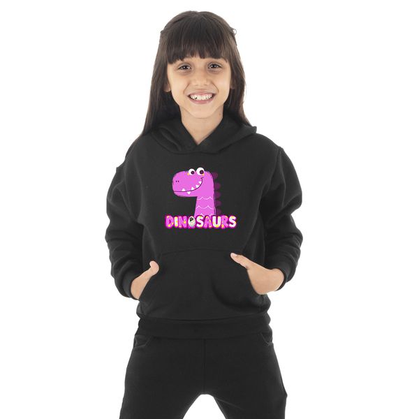 Moletom Canguru Infantil Menina Dinossau... - Benellys Loja Oficial