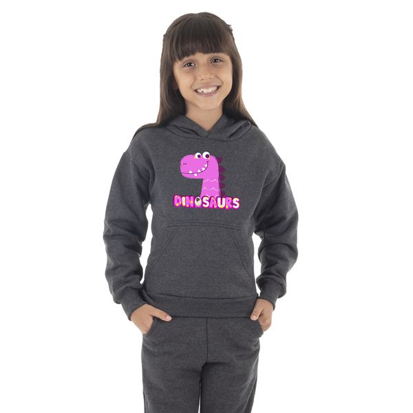 Moletom Canguru Infantil Menina Dinossau... - Benellys Loja Oficial