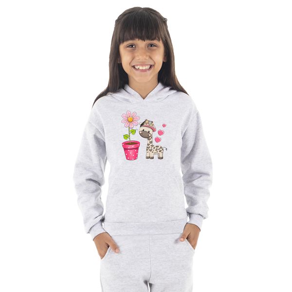 Moletom Canguru Infantil Menina Girafa B... - Benellys Loja Oficial