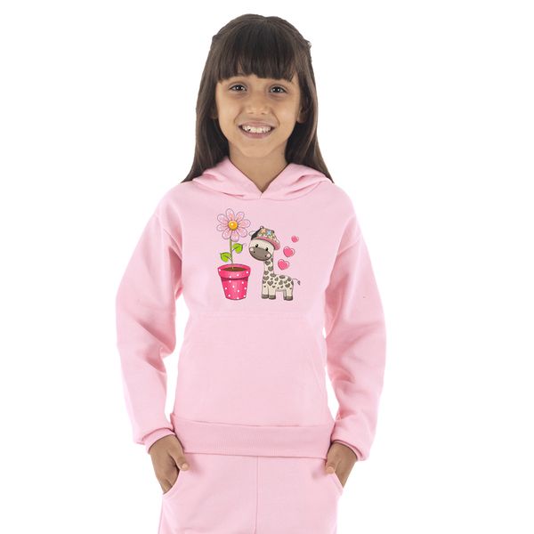 Moletom Canguru Infantil Menina Girafa B... - Benellys Loja Oficial