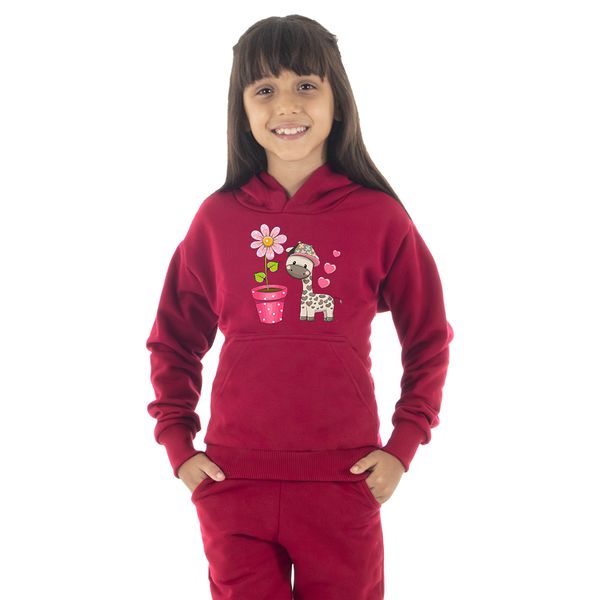 Moletom Canguru Infantil Menina Girafa B... - Benellys Loja Oficial