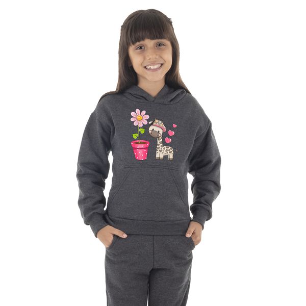 Moletom Canguru Infantil Menina Girafa B... - Benellys Loja Oficial