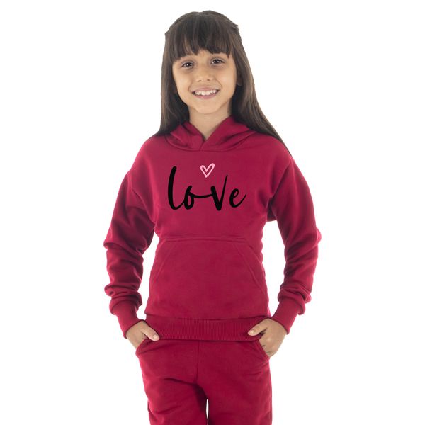 Moletom Canguru Infantil Menina Love Ben... - Benellys Loja Oficial