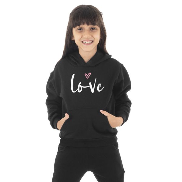 Moletom Canguru Infantil Menina Love Ben... - Benellys Loja Oficial