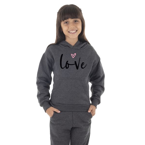 Moletom Canguru Infantil Menina Love Ben... - Benellys Loja Oficial