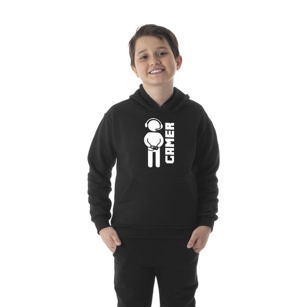 Moletom Canguru Infantil Menino Gamer Benellys Preto