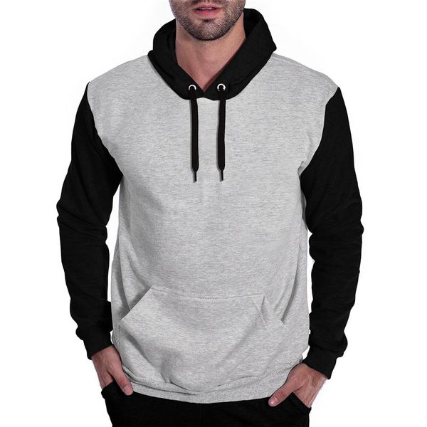 Moletom Liso Masculino Canguru Raglan Benellys