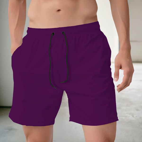 Bermuda Tactel Elastano Masculina Bordo