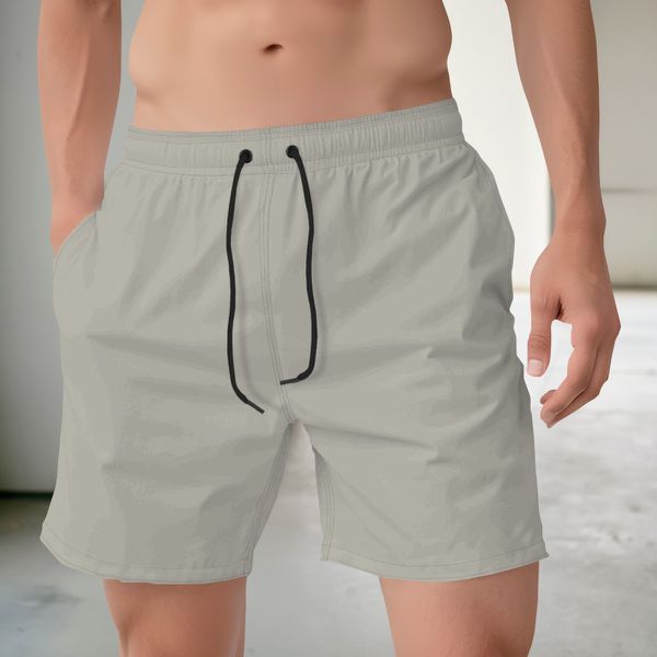 Bermuda Tactel Elastano Masculina Bege