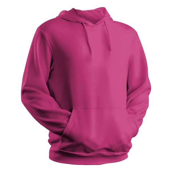 Blusa Moletom Canguru Lisa Premium Slim Algodão Mácio Pink