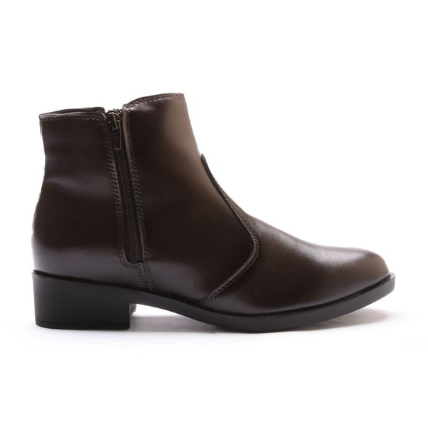 Bota Molly Feminina Melissa com Ziper Lateral Café