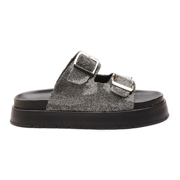 Papete Feminina Molly Preto Com Fivela Ajustável