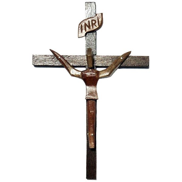 Crucifixo em madeira 20cm