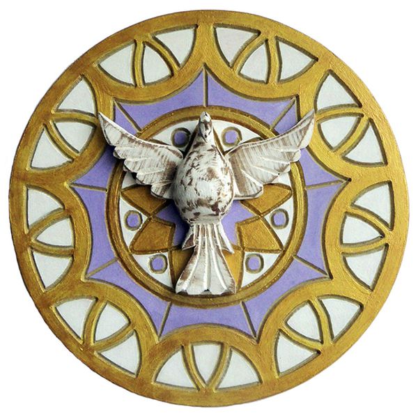Divino Espírito Santo em mandala 22cm
