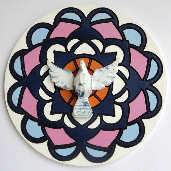 Divino Espírito Santo em mandala 22cm