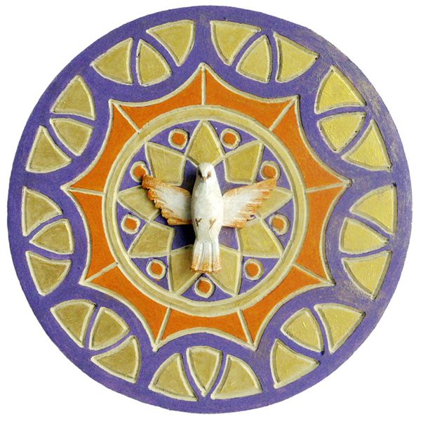 Divino Espírito Santo em mandala 17cm