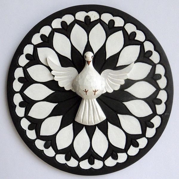 Divino Espírito Santo em mandala 17cm