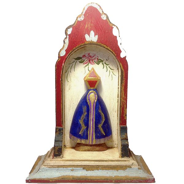 Nossa Senhora Aparecida em capela de mesa estilo barroco com 19cm