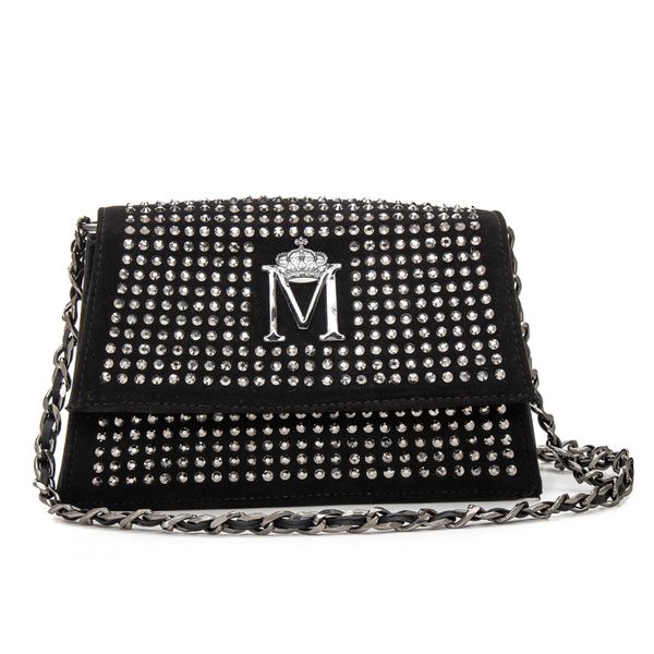 Mini Bag em Material Tecnológico Preto Cris