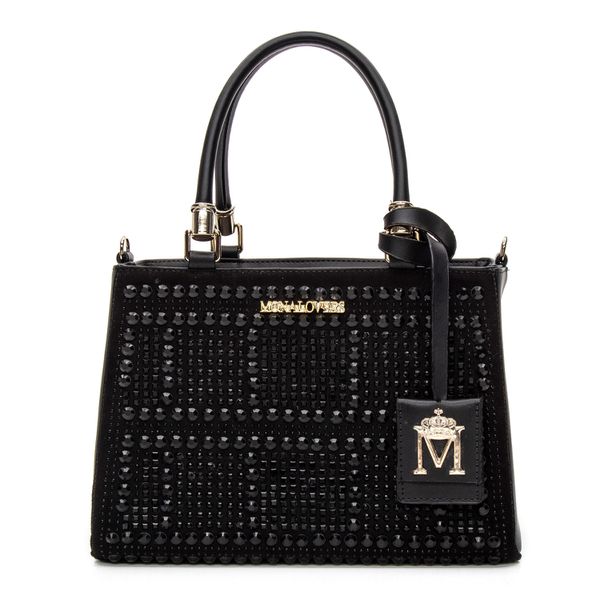 Bolsa em Material Tecnológico Preto Tote Bia