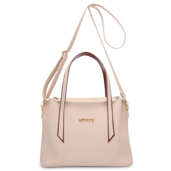 Bolsa Bangkok- Marfim Com Detalhes Caramelo