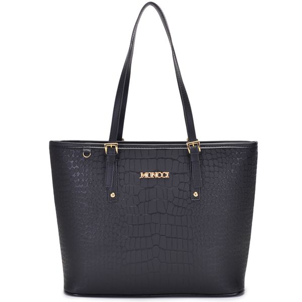 Bolsa Roma - Preto Estampa Croco