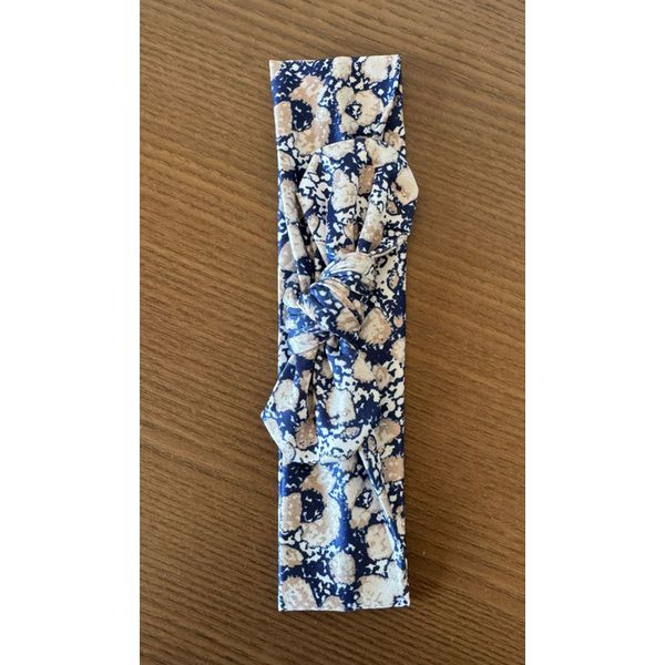 FAIXA DE CABELO - KIDS - ESTAMPADA - TONS DE AZUL E MARROM - N2