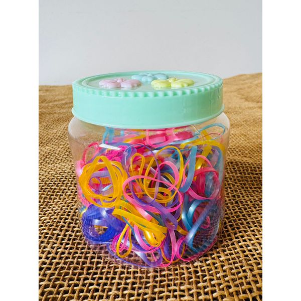POTE DE ELÁSTICOS PARA CABELO - ELÁSTICOS COLORIDO - MODELO II