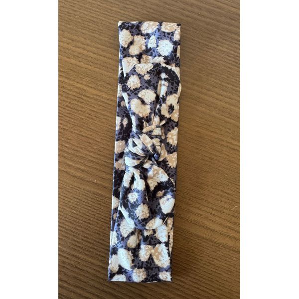 FAIXA DE CABELO - KIDS - ESTAMPADA - TONS DE AZUL E MARROM 