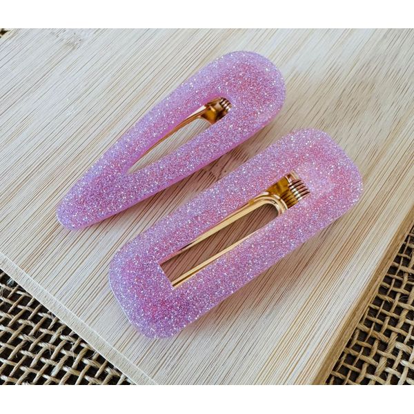 PRESILHAS - KIT COM 2 UN. - TOM DE ROSA - COM EFEITO DE BILHO 