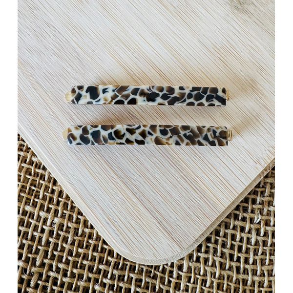 PRESILHAS - KIT COM 2 UN. - CLIP - TONS DE MARROM 