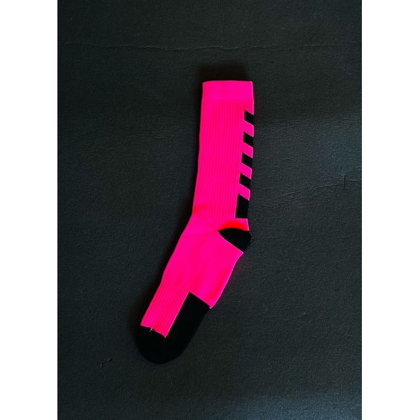 MEIA - ROSA COM PRETO 