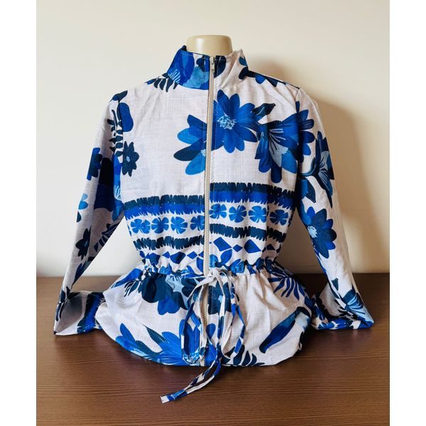 PARKA - ESTAMPADA - TONS DE AZUL 