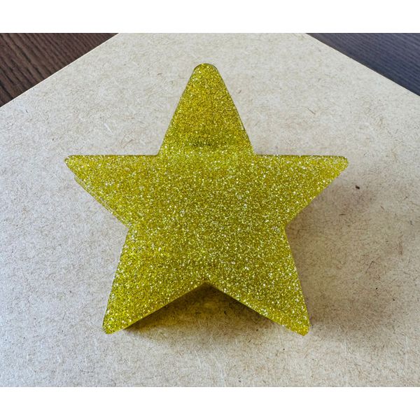 PIRANHA ESTRELA - AMARELO COM DETALHES EFEITO DE GLITTER 