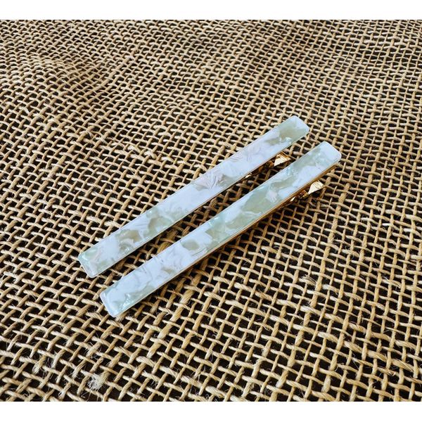 PRESILHAS - KIT 2 UN. - RETANGULAR - TONS DE VERDE E OFF WHITE 