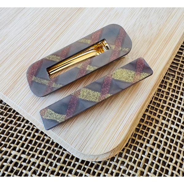 PRESILHAS - KIT 2 UN. - TONS DE MARROM E AMARELO 