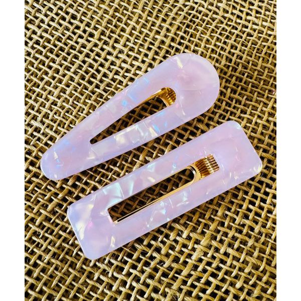 PRESILHAS - KIT 2 UN. ROSA MARMORIZADO 