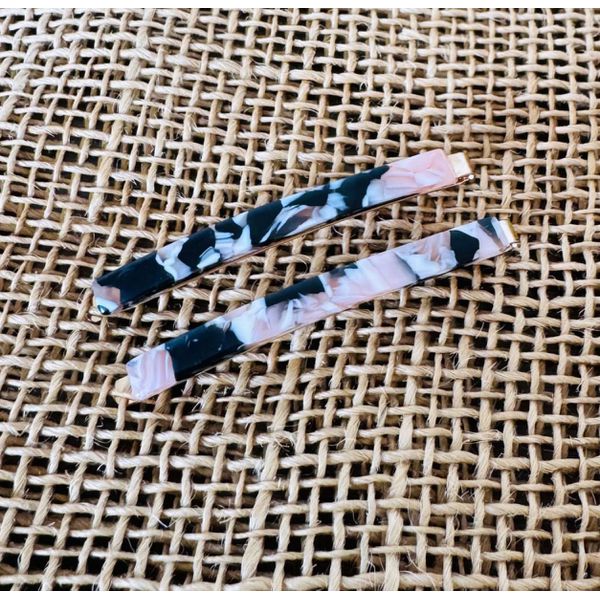 PRESILHAS - KIT 2 UN. PRETO COM ROSA - CLIP 