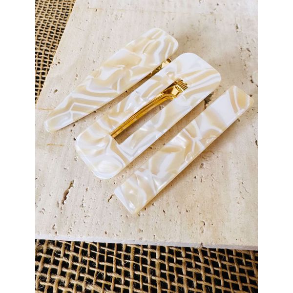 PRESILHAS - KIT 3 UN. - BRANCO E CREME 