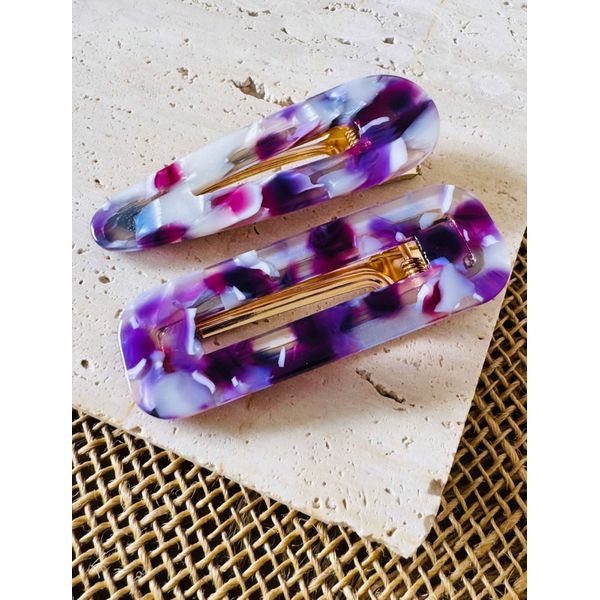 PRESILHAS - KIT 2 UN. - ROXO E BRANCO 